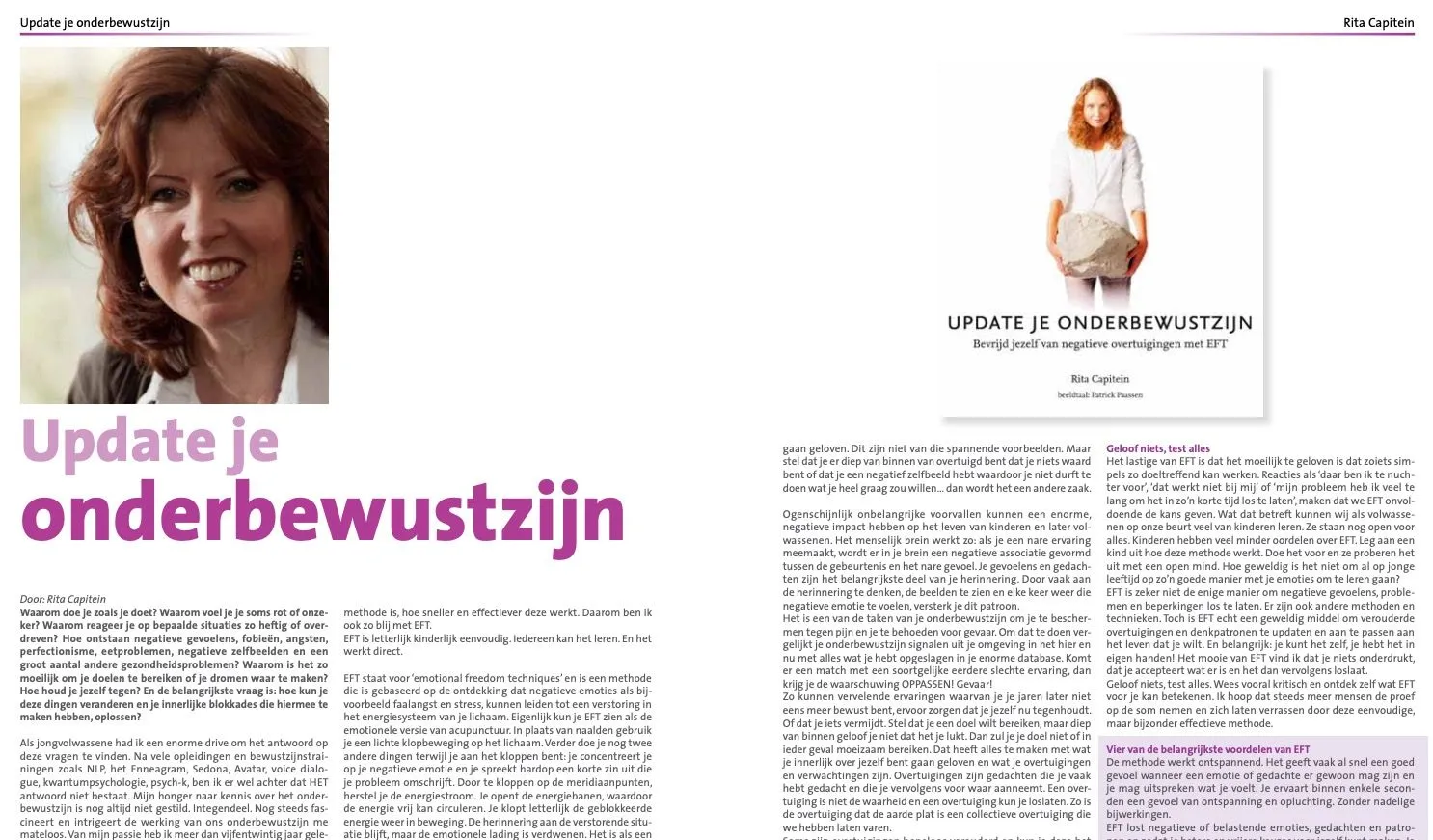 Openingspagina van het artikel Update je onderbewustzijn in PSC Magazine